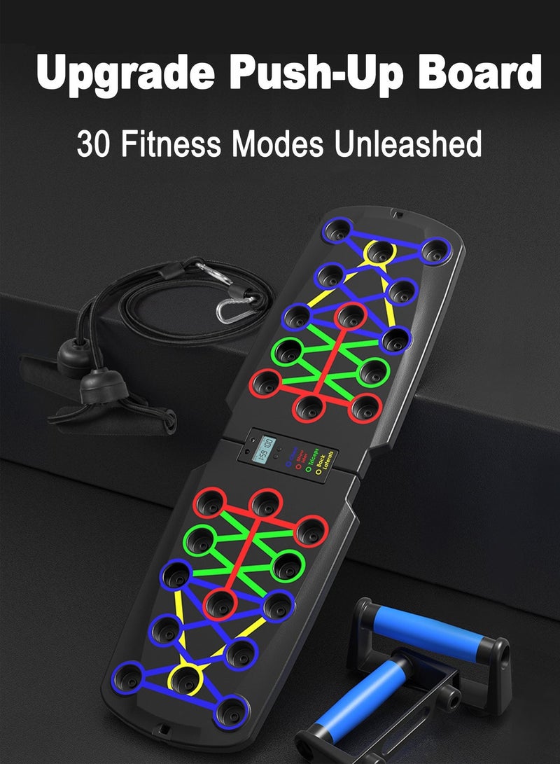 Chillspace Automatic Count Push Up Board, 30 in 1 Home Workout Equipment Set with Foldable Push Up Board, Resistance Band, Back, Abdominal Workout, Home Gym Equipment - Image 2